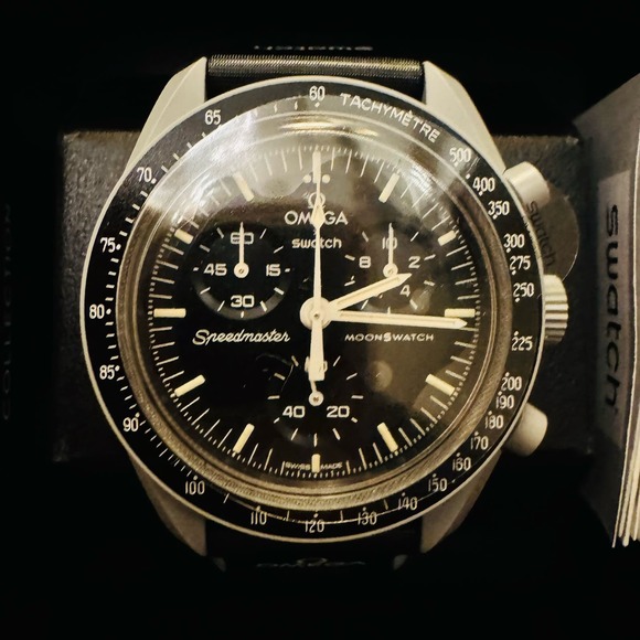 Omega X Swatch Bioceramic Moonswatch Mission to the Moon Gray Watch NIB Warranty - Picture 3 of 11